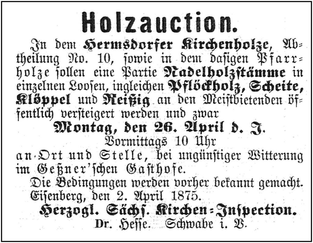 1875-04-26 Hdf Holzauktion Kirchenholz
